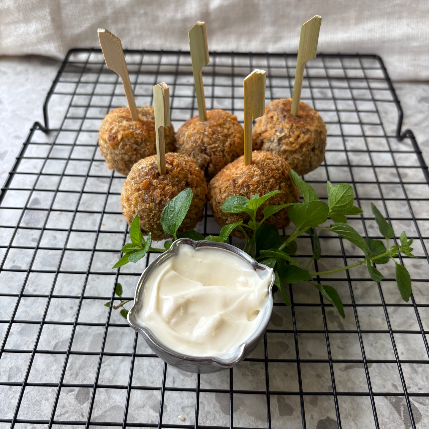 Mushroom risotto balls