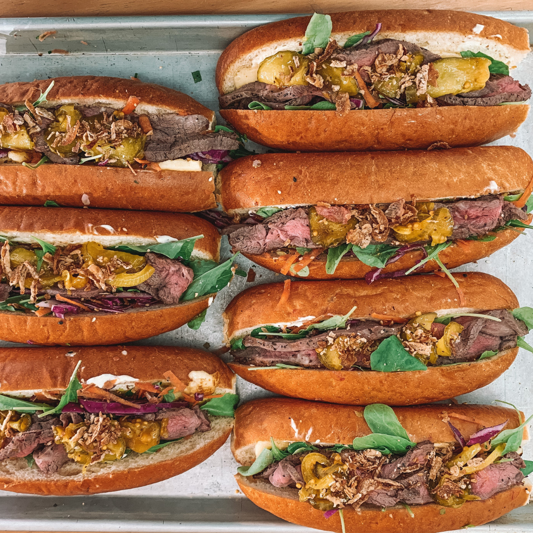 Flat Iron Steak, Halloumi & Pickle Sub