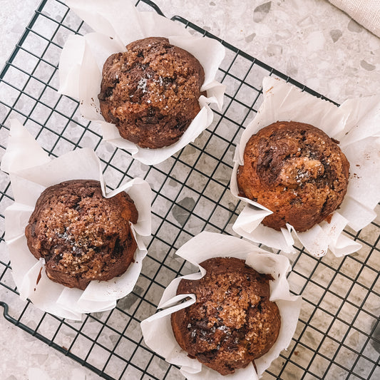 Banana & Espresso Chocolate Muffins