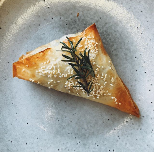 Spinach and feta filo